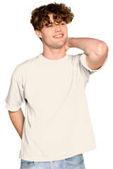 Obraz premium Handsome man png with curly hair, transparent background