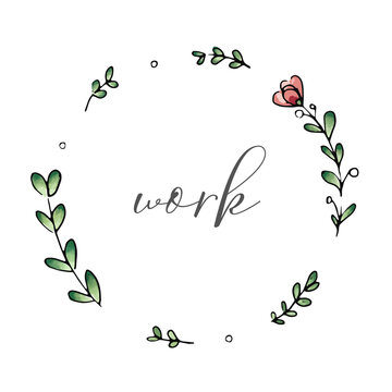PNG botanical work Instagram story highlight cover, transparent background