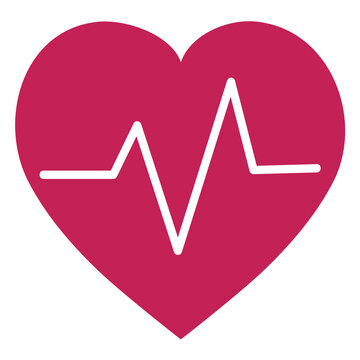 PNG Red heartbeat symbol graphic illustration sticker, transparent background