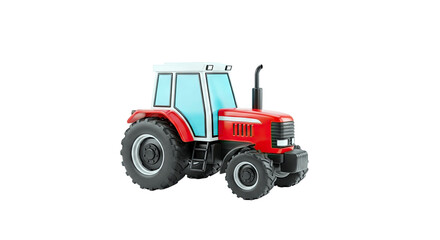 Obraz premium 3D Red Tractor Illustration