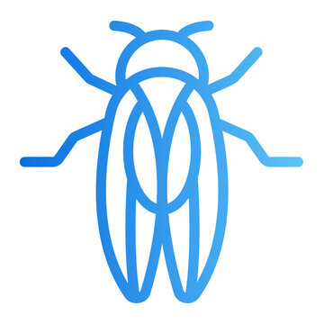 Cicada Line Gradient Icon