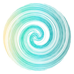 Fototapeta premium Png green gradient spiral overlay, transparent background