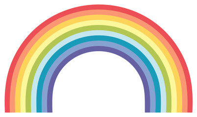 Obraz premium Vibrant colorful rainbow arc illustration representing joy hope nature and diversity