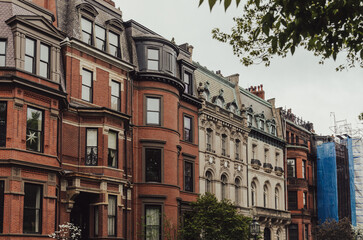 Fototapeta premium Historic facades in Back Bay, Boston