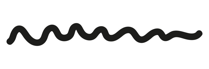 Fototapeta premium PNG Black wavy line in minimalist, hand-drawn style, transparent background