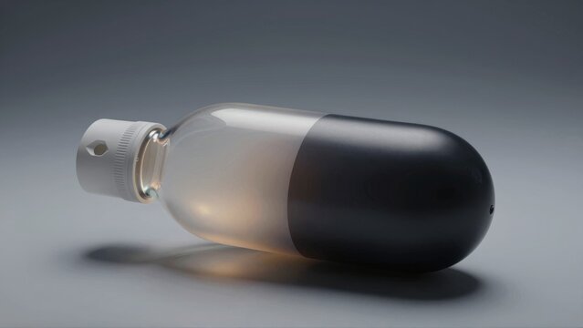 Black and white electric car concept bottle