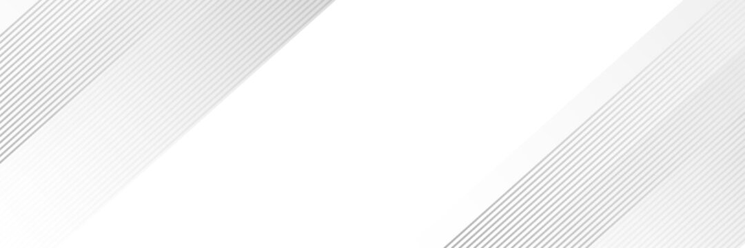 Abstract white gray background with diagonal lines, minimalist elegant corporate header, light silver geometric stripes texture for business website banner, professional presentation background.