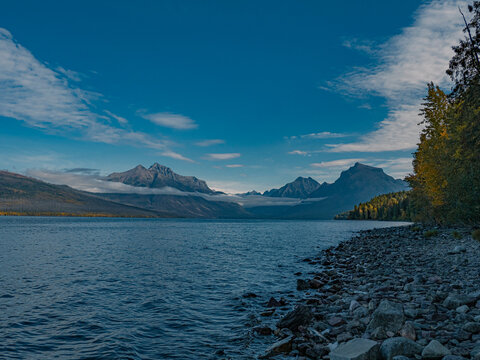 Autumn Landscape at Glacier National Park, Montana.