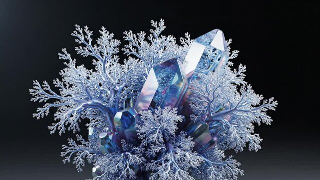Crystal Formation Macro Shot Video.