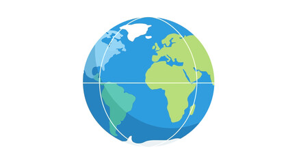 Obraz premium Globe Illustration Showing Africa and Americas.