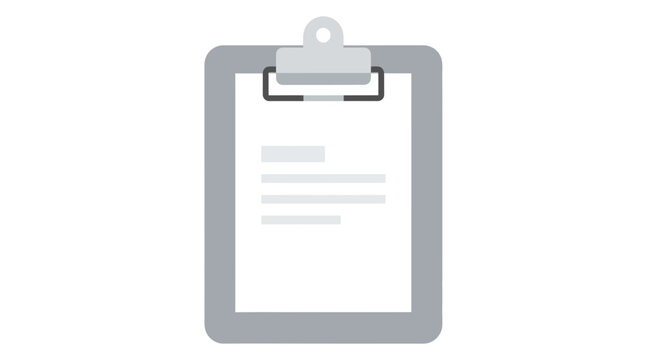 Clipboard with Blank Document and Stationery.
