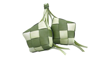 Naklejka premium Two Ketupat Dumplings