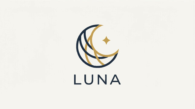 Luna Moon Logo Design.