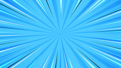 comic zoom blue cartoon background © waane