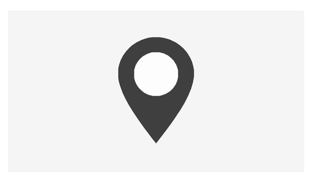Geolocation pin icon silhouette with drop shadow vector illustration