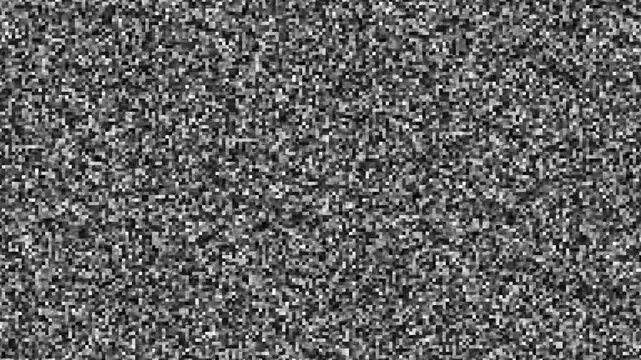 Analog TV static noise overlay with realistic VHS glitch distortion, no signal white noise interference, horizontal stripe offset, CRT scanline flicker, seamless looping retro television texture in 4K