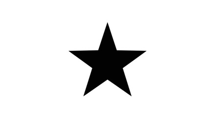 Fototapeta premium Black Five Pointed Star Shape Icon.