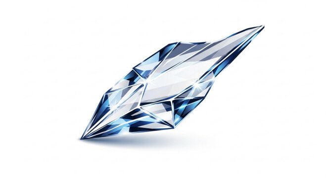 A stunning, multifaceted blue gemstone with sharp edges, reflecting light with brilliant clarity and a spectrum of azure hues