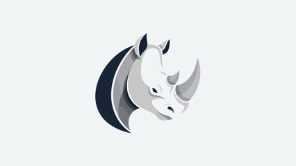 Stylized rhino head illustration © Ever