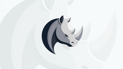 Stylized rhino head illustration © Ever