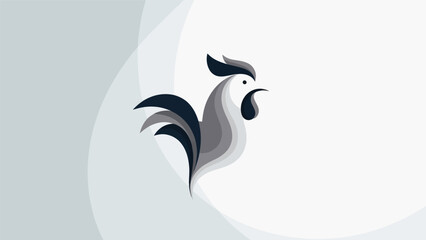 Fototapeta premium Stylized rooster illustration on white background