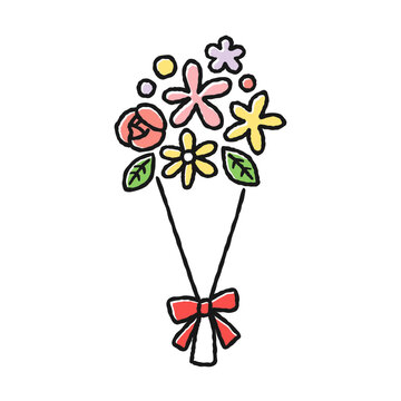 小さい花束の手描きイラスト