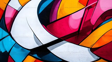 Fototapeta premium Vibrant Colorful Abstract Geometric Shapes and Patterns Design