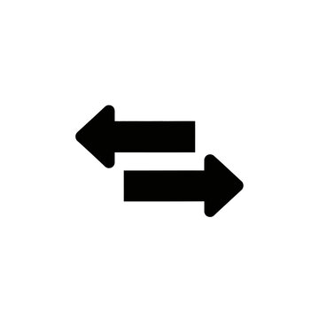 Two Black Arrows Pointing in Opposite Directions.