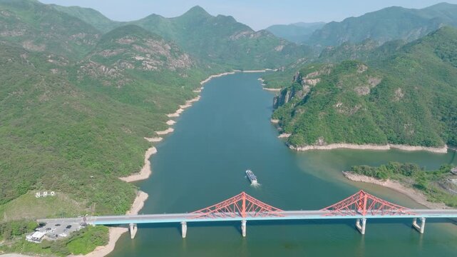 Oksunbong Peak in Danyang/Jecheon, Chungjuho Lake, A cool breeze and a bright moon, Oksun-daegyo Bridge