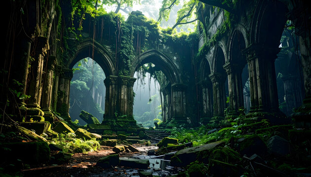 A creative glitch art scene featuring layered city elements, blurred lights, and fragmented shapes, delivering a futuristic and disorienting aesthetic with cinematic depth.