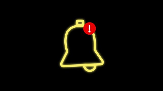 Modern digital notification  yellow icon for push messages and announcements to inform