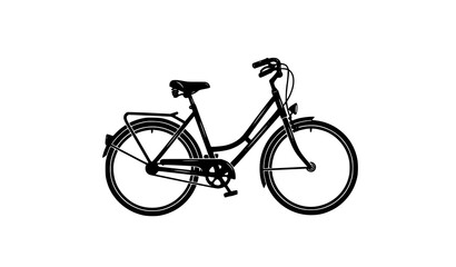 Fototapeta premium Vintage retro bicycle silhouette logo vector with classic cycling design and bold black style