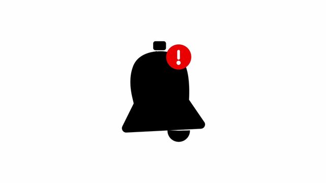 Modern digital notification icon for push messages and announcements to inform
