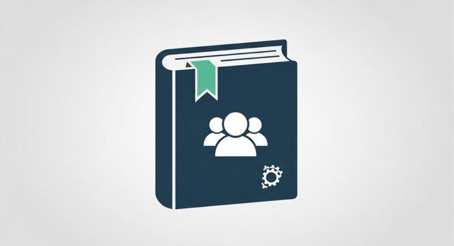 Book with People Icon - A Guide to Community and Collaboration.