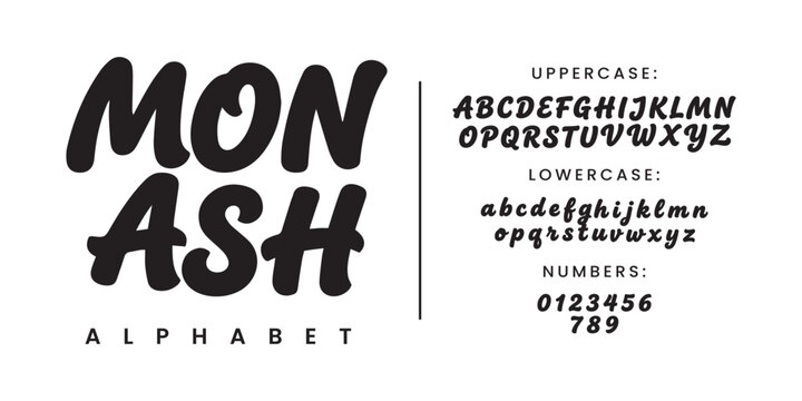 Monash Bold Marker Script Font for Sport Branding Merchandise Social Media Quotes and Masculine Design