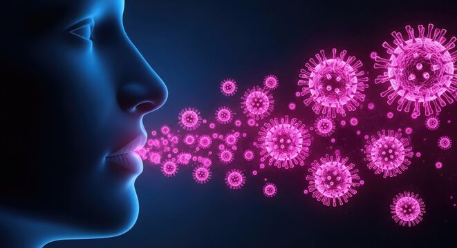 Viral transmission through respiratory droplets