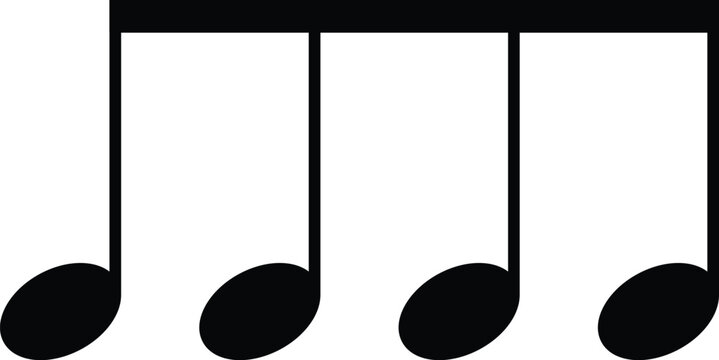 Thirty-second note inverted stem vector