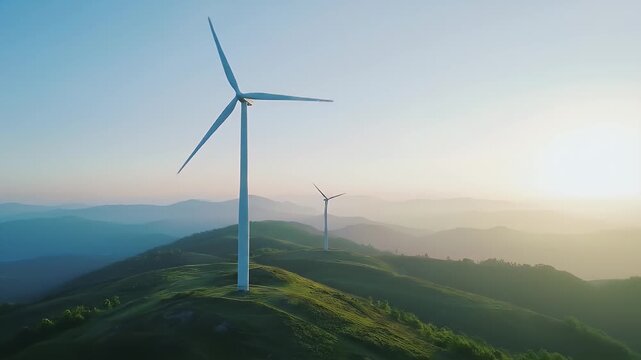 Wind turbines on rolling hills under a pale sky (1)