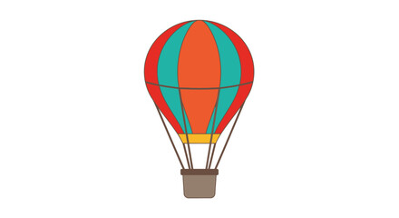 Colorful hot air balloon flying high. © MUHRODIN