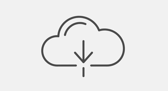 Cloud with download arrow icon.