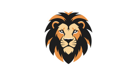 Lion head with mane and whiskers. © amni