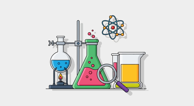 Laboratory equipment for science experiments.