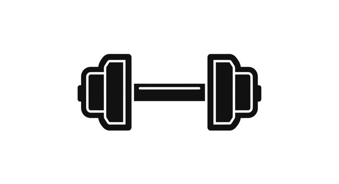 Dumbbell weightlifting fitness equipment icon.