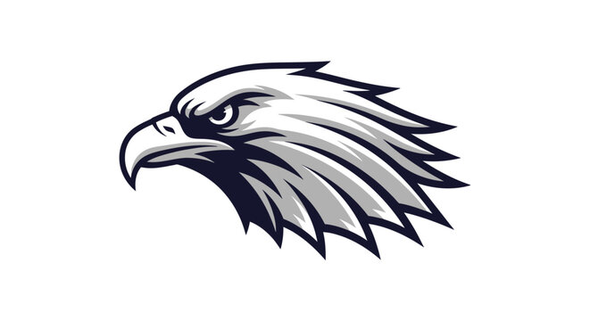 Eagle head profile view illustration.