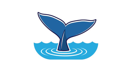Whale tail in the water surface. © MUHRODIN