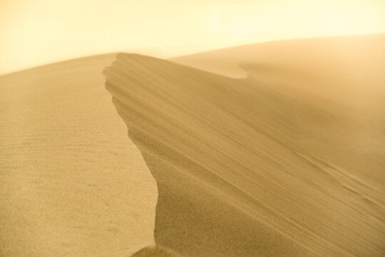 USA, Colorado, Great Sand Dune National Park.  The tallest sand dunes in North America, up to 750 feet (230 m) tall.  Covering an area of about 30 sq mi (78 km2)
