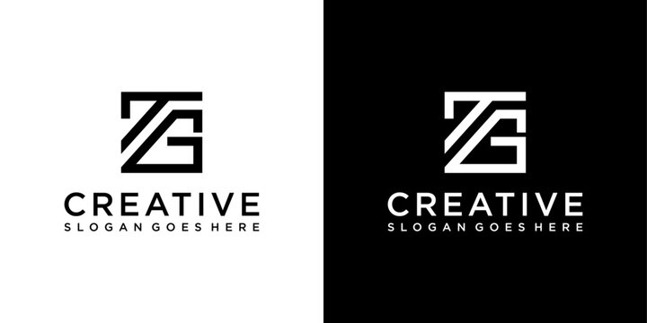 TG or GT initial letter logo design vector template
