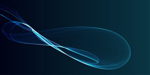 futuristic blue light wave vector abstract background with flowing digital lines