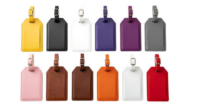 Set of Colorful Isolated Luggage Tags