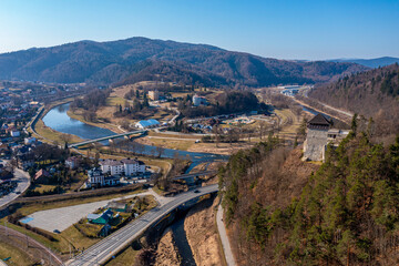 Dolina Popradu, Muszyna, widok na rzekę i okolice © Maciej G. Szling